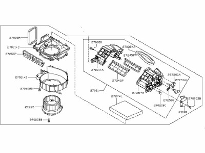 Infiniti 27200-1CA0A Blower Assy-Front