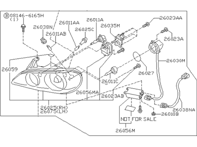 Infiniti 26060-3Y485 Left Headlight Assembly