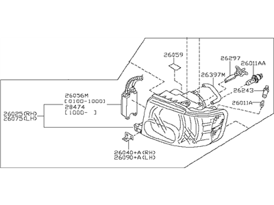 Infiniti 26060-3W726 Left Headlight Assembly