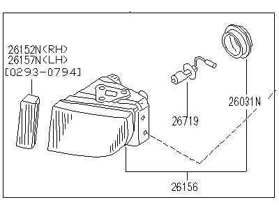 Infiniti B6150-67U25 Lamp Assembly-Fog, RH