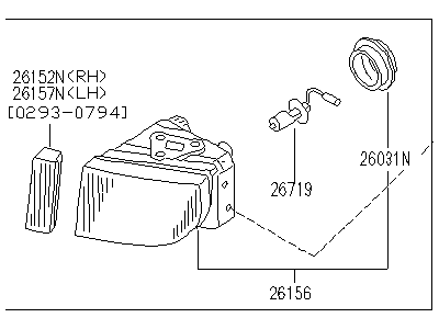 Infiniti B6155-67U10 Lamp Assembly-Fog, LH