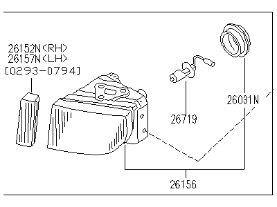 Infiniti B6155-67U25 Fog Lamp Assy-LH