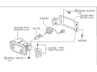 Infiniti 26150-4AM0A Fog Lamp Assy-RH