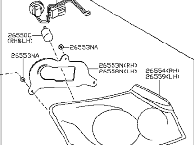 Infiniti 26555-1BA0A Lamp Assembly-Rear Combination, LH