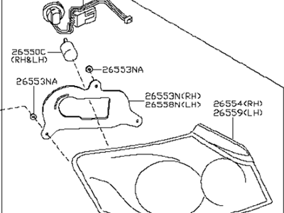 Infiniti 26555-3H025 Lamp Assembly-Rear Combination LH