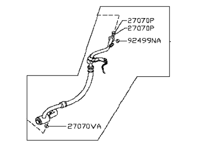 Nissan 92480-40U03 Hose-Flexible, Low