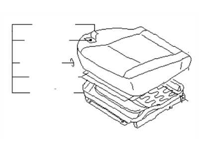 Infiniti 87300-6P617 Cushion Assy-Front Seat