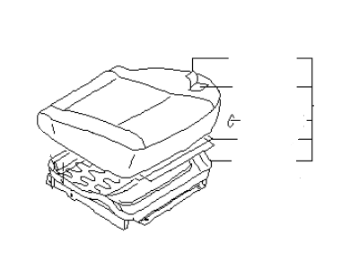 Infiniti 87300-6P612 Cushion Assy-Front Seat