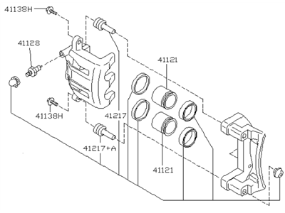 Infiniti 41120-0P625 Seal Kit-Disc Brake