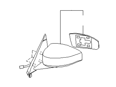 Infiniti K6301-AM605 Mirror Assembly-Door, RH