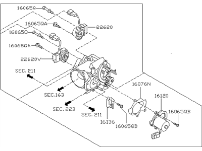 Infiniti 16119-6P010 Chamber Assy-Throttle