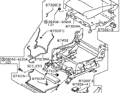 Infiniti 87350-1PS3A Cushion Assembly - Front Seat