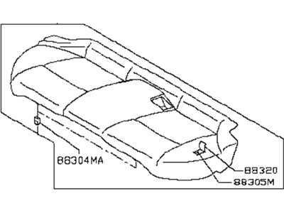 Infiniti 88300-4HK0A Cushion Assy-Rear Seat