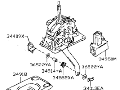 Infiniti 34901-JK70E Transmission Control Device Assembly