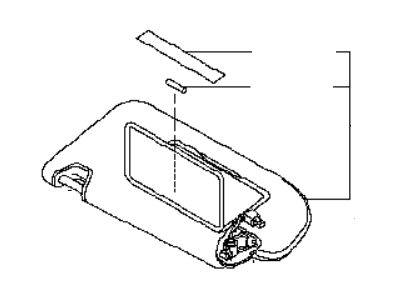 Infiniti 96401-1UW8A Driver Sun Visor Assembly