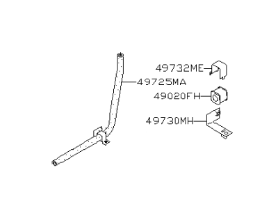 Infiniti 49721-60U85 Power Steering Return Hose Assembly