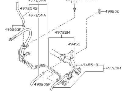 Infiniti 49710-F6601 Power Steering Hose & Tube Set