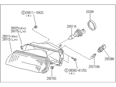 Infiniti B6060-62J01 Left Headlight Assembly