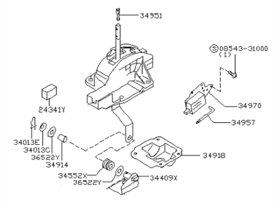 Infiniti 34901-3V60B Transmission Control Device Assembly