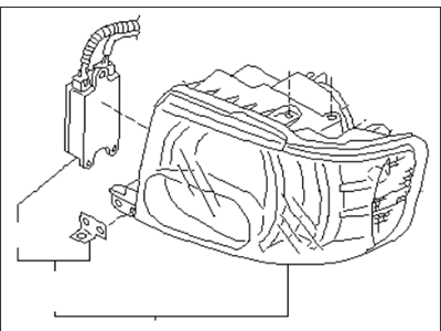 Infiniti 26025-3W702 Headlamp Housing Assembly, Right