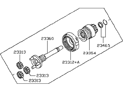 Infiniti 23312-1CA0A Pinion Assy