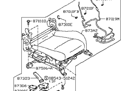 Infiniti 87300-1MJ2C Cushion Assy-Front Seat