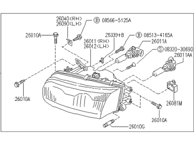 Infiniti B6010-10Y02 Headlamp Assembly