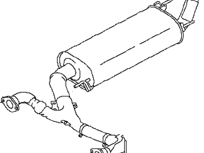 Nissan 20100-5ZM0B Exhaust, Main Muffler Assembly