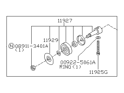 Infiniti 11925-1P103 Pulley Assy-Idler, Compressor