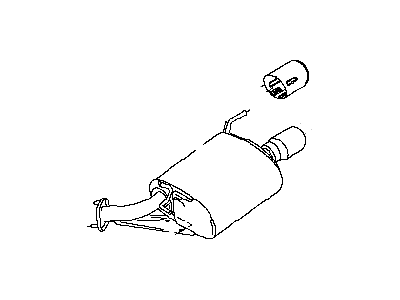 Infiniti 20100-1MA1A Exhaust Main Muffler Assembly