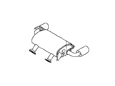 Infiniti 20100-1BN0A Exhaust Main Muffler Assembly, Left