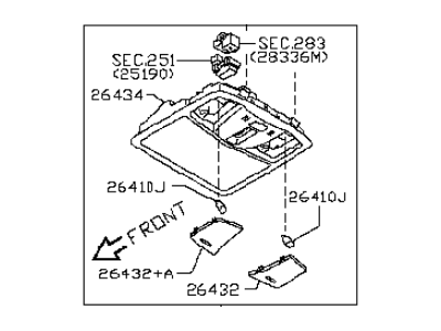 Infiniti 26430-1CA1A Lamp Assembly-Map