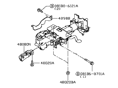 Infiniti 48810-4HB1A Column Assy-Steering, Upper