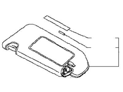 Infiniti 96401-3ES2A Driver Sun Visor Assembly