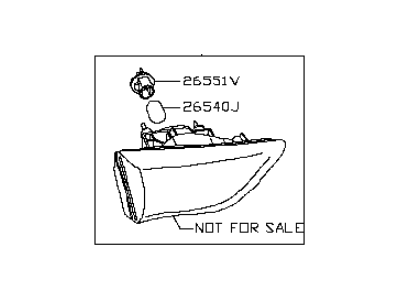 Infiniti 26545-1BA1A Lamp Assembly-Back Up, LH