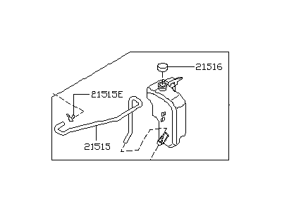 Infiniti 21710-CG000 Radiator Reservoir Tank Assembly
