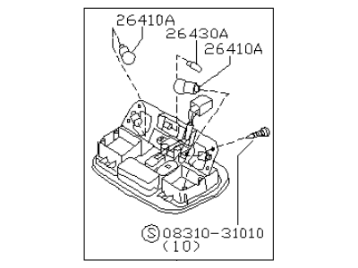 Infiniti 26430-6P017 Lamp Assembly-Map