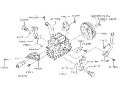 Infiniti 49110-60U20 Power Steering Pump Assembly