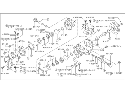Infiniti 49110-64U01 Power Steering Pump Assembly