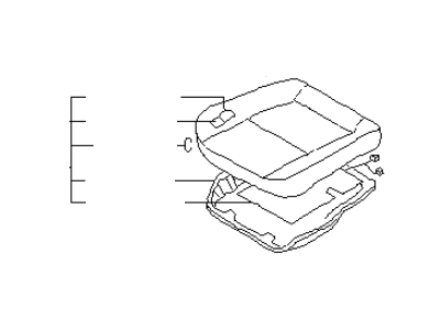 Infiniti 87350-3L045 Cushion Assy-Front Seat