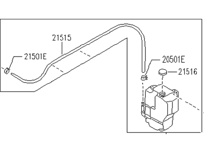 Infiniti 21710-60U01 Radiator Reservoir Tank Assembly