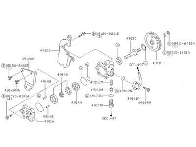 Infiniti 49110-79E00 Power Steering Pump Assembly