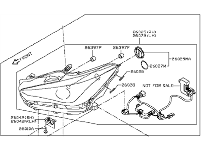 Infiniti 26060-4HB0B Headlamp Assembly Left