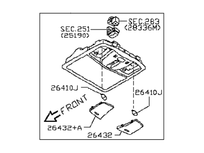 Infiniti 26430-1CA6A Lamp Assembly-Map