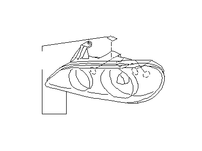 Infiniti 26075-3Y418 Headlamp Housing Assembly, Left