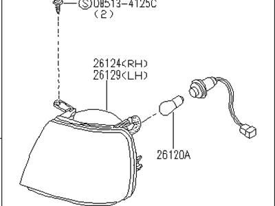 Infiniti 26120-67U25 Signal Lamp Assembly