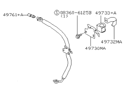 Infiniti 49720-7J400 Power Steering Pressure Hose Assembly
