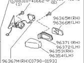 OEM 1992 Infiniti G20 Mirror Assembly-Door, LH - J6302-63J01