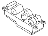 OEM 1996 Infiniti J30 Main Power Window Switch Assembly - 25401-10Y01