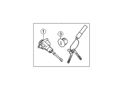 Kia 81905C6040 Lock Key & Cylinder Set